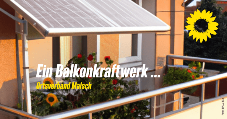 Ein Balkonkraftwerk ist eine kleine Solaranlage,