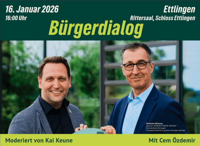 Bürgerdialog in Ettlingen – Cem Özdemir live erleben!